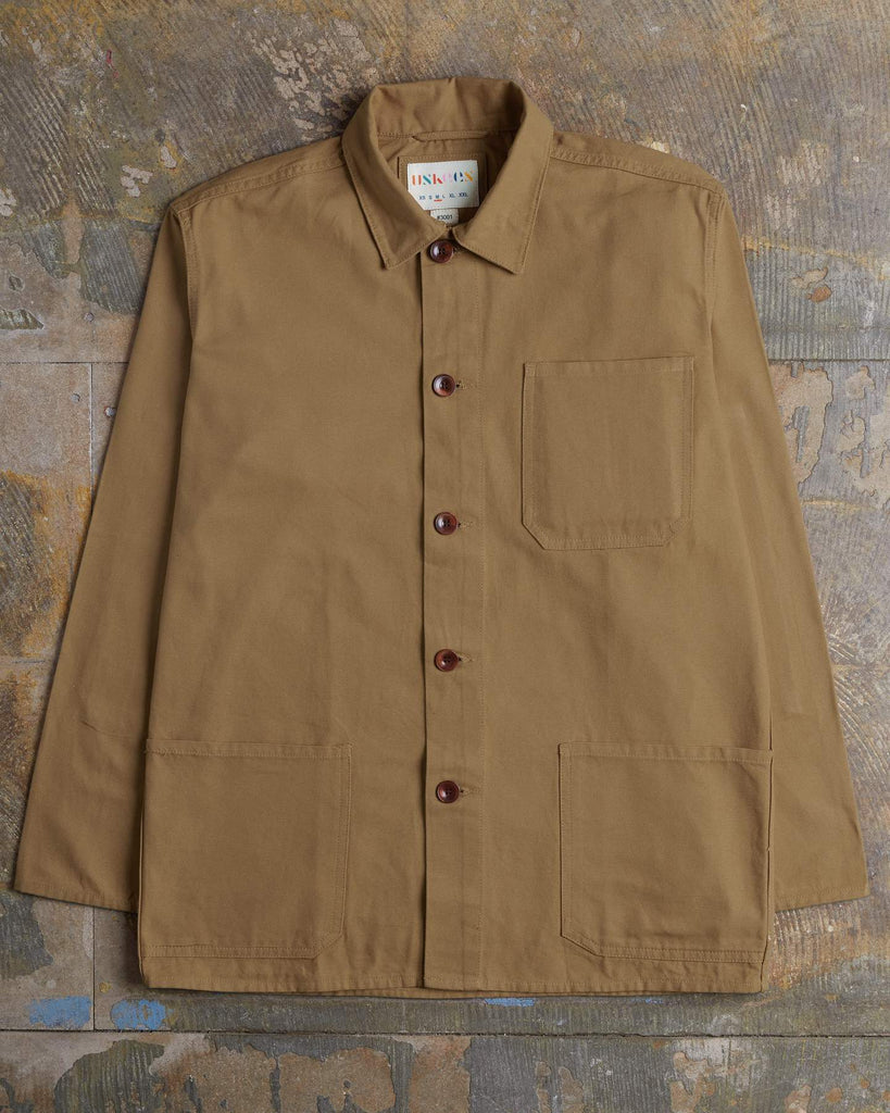 The #3001 Buttoned Overshirt in Khaki (4658629574742)