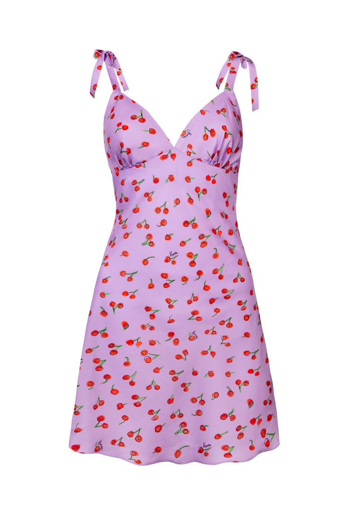 Alana Mini Slip Dress | Lilac Cherry (6602318610518)