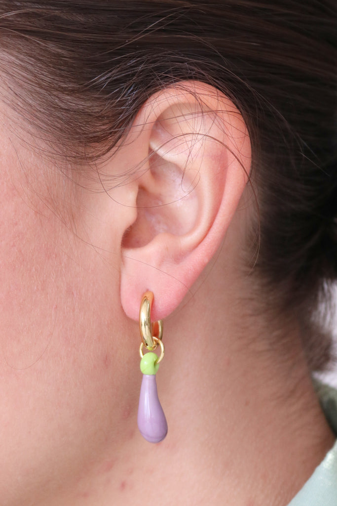 Mini Aubergine Earrings (6571102273622)