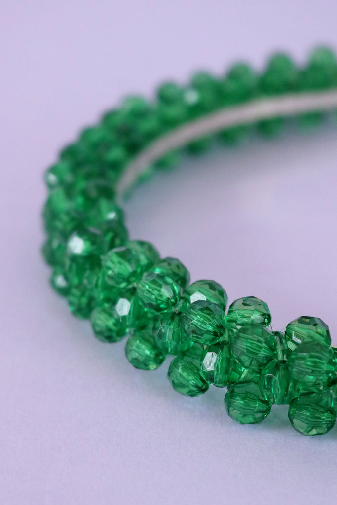 Beaded Headband | Emerald (6676596457558)