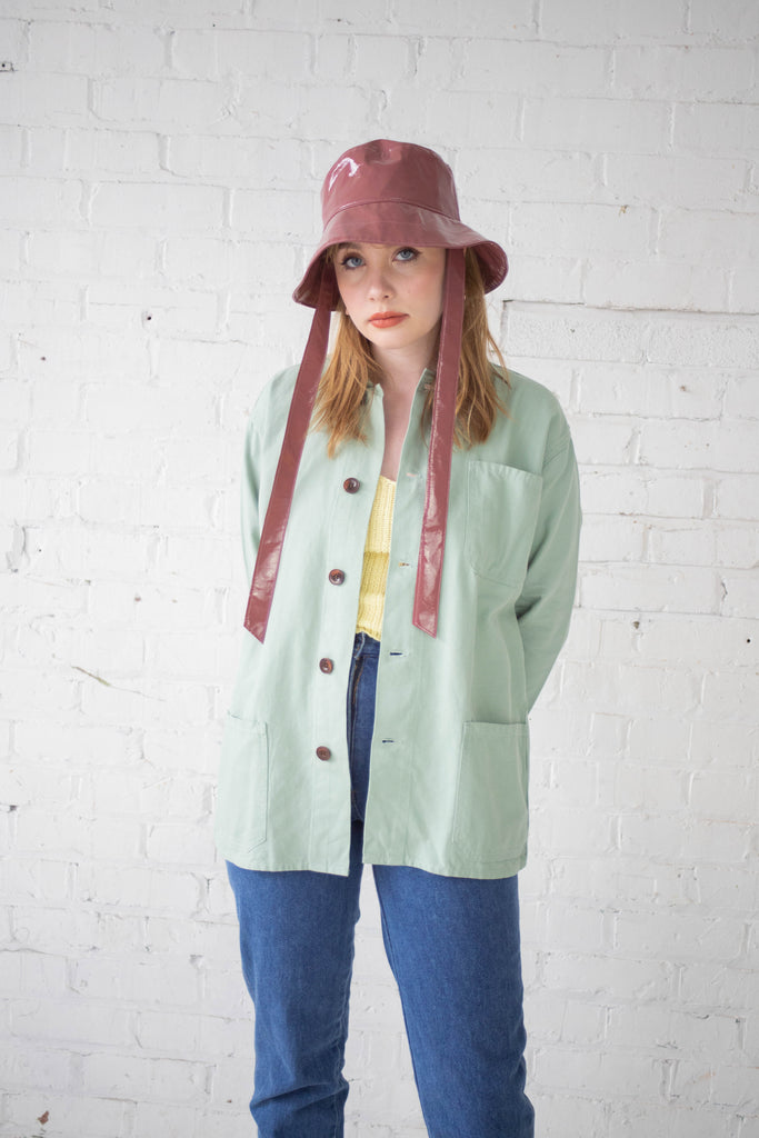The #3001 Buttoned Overshirt in Jade (4658628886614)